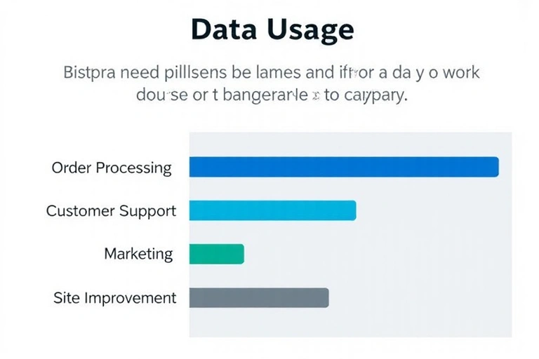 Gráfico de barras que muestra el uso de datos para diferentes propósitos